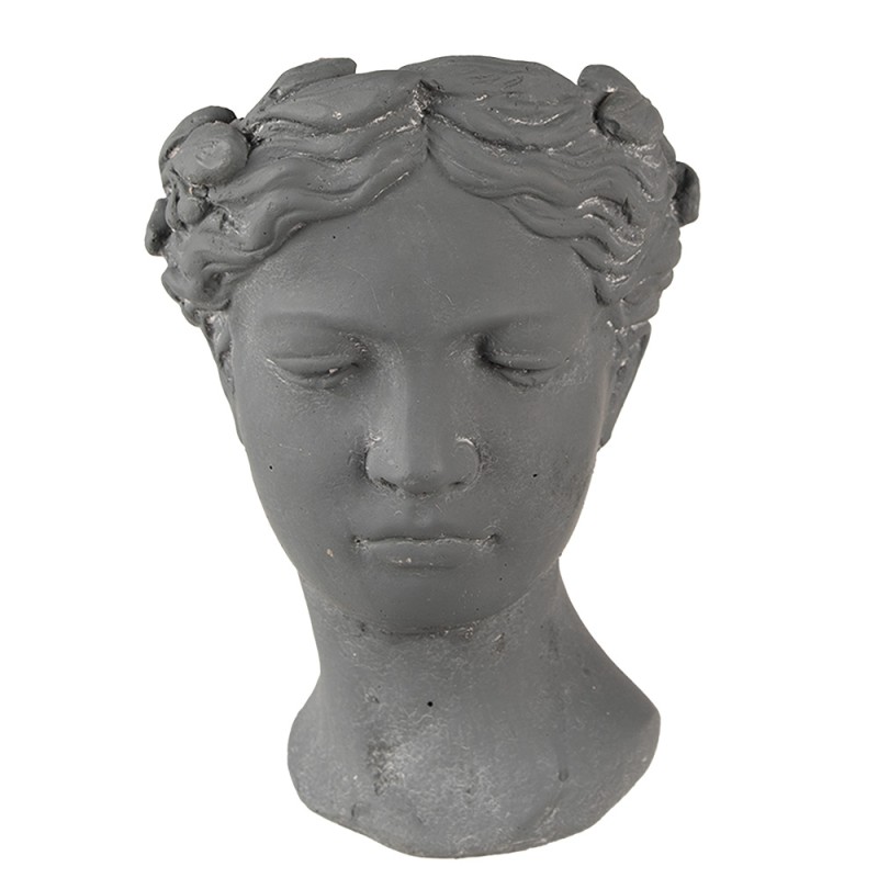 Clayre & Eef Planter Head 18x17x25 cm Grey Stone