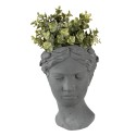 Clayre & Eef Planter Head 18x17x25 cm Grey Stone
