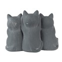 Clayre & Eef Figur Katze 22x10x16 cm Grau Stein