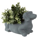 Clayre & Eef Bloempot Binnen Hond 30x12x16 cm Grijs Steen