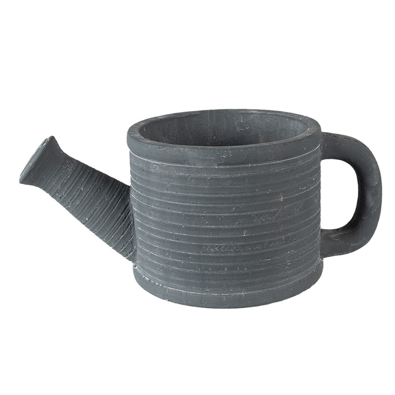 Clayre & Eef Blumentopf Gießkanne 27x15x11 cm Grau Stein