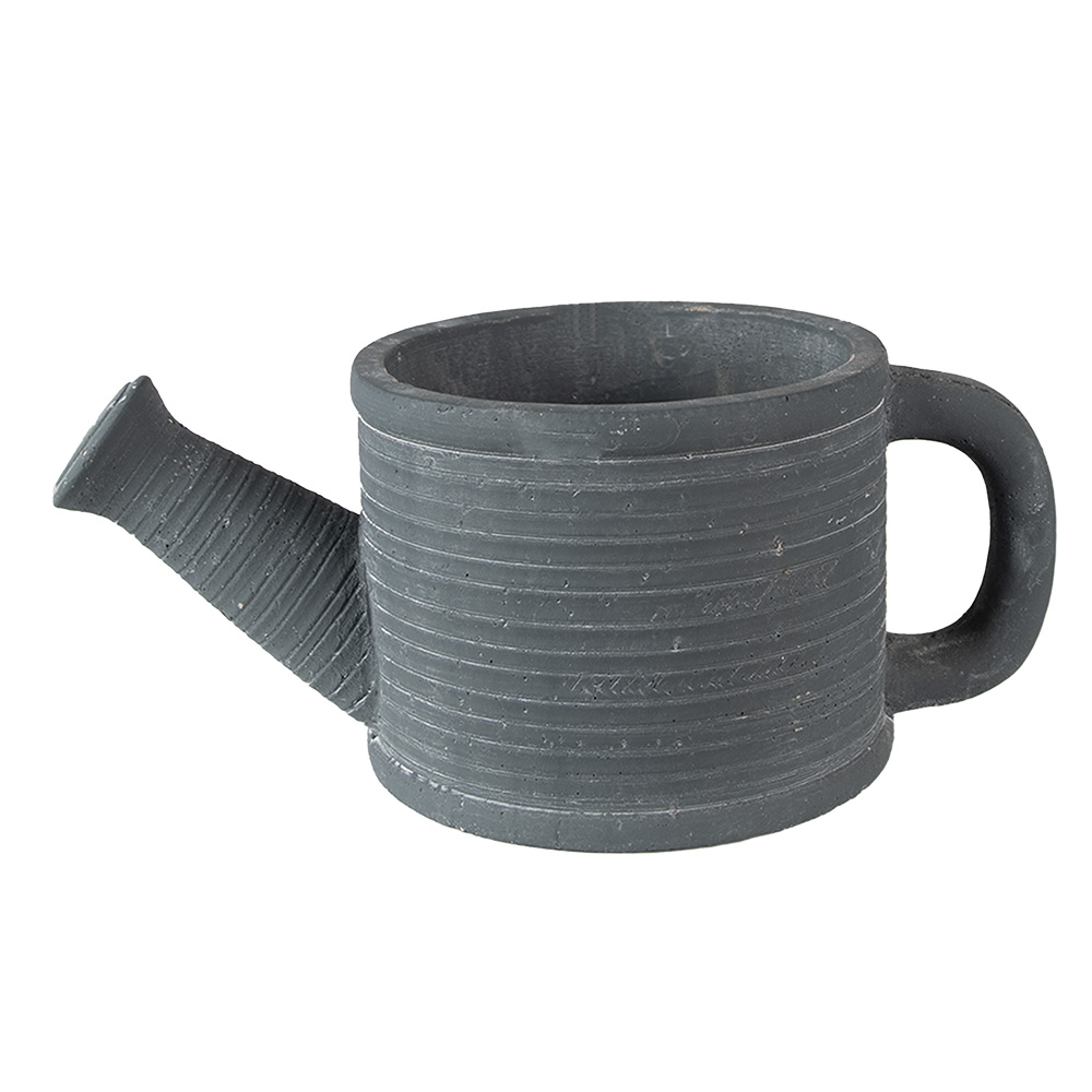 Clayre&Eef Bloempot Gieter 27x15x11 cm Grijs Steen afbeelding