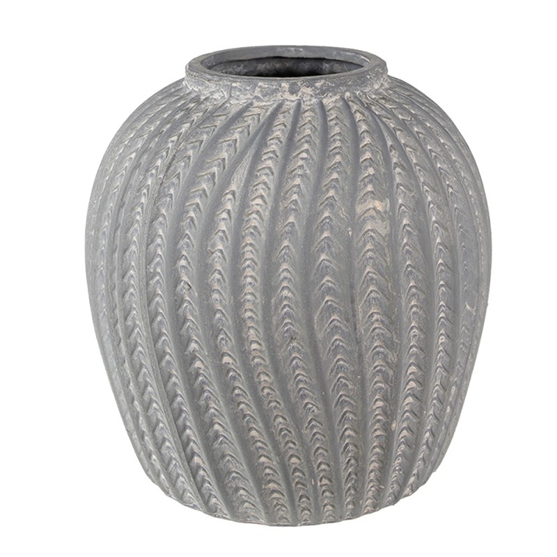 Clayre & Eef Vaso  Ø 20x20 cm Grigio Pietra