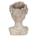 Clayre & Eef Pot de fleurs d'intérieur Tête 22x21x35 cm Gris Pierre
