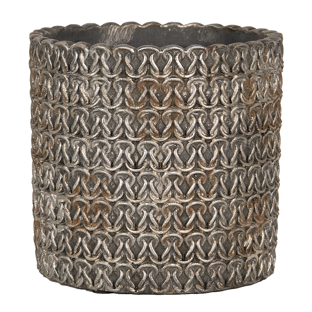 Clayre&Eef Bloempot BinnenØ 18x17 cm Grijs Steen afbeelding