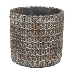 Clayre & Eef Innenblumentopf Ø 11x12 cm Grau Stein