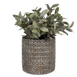 Clayre & Eef Innenblumentopf Ø 11x12 cm Grau Stein