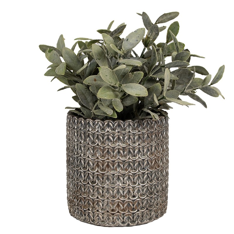 Clayre & Eef Innenblumentopf Ø 11x12 cm Grau Stein