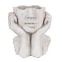Clayre & Eef Indoor Planter Woman 20x17x22 cm Grey Stone