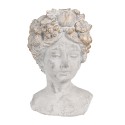 Clayre & Eef Indoor Planter Woman 14x14x22 cm Grey Stone