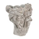 Clayre & Eef Pot de fleurs d'intérieur Femme 27x22x31 cm Gris Pierre