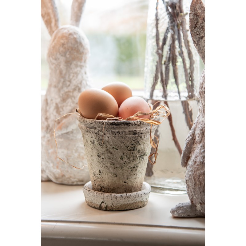 Clayre & Eef Planter Ø 11x12 cm Beige Stone