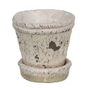 Clayre & Eef Fioriera Ø 9x9 cm Beige Pietra