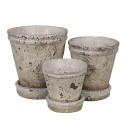 Clayre & Eef Fioriera Ø 9x9 cm Beige Pietra