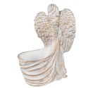 Clayre & Eef Bloempot Engel 22x13x30 cm Wit Steen
