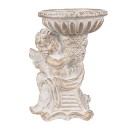 Clayre & Eef Blumentopf Engel 18x15x23 cm Weiß Stein