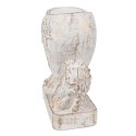 Clayre & Eef Planter Heart 23x13x25 cm White Stone