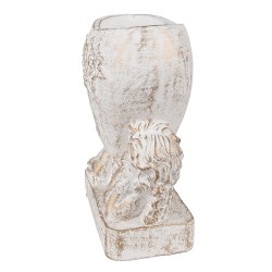 Clayre & Eef Planter Heart 23x13x25 cm White Stone