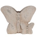 Clayre & Eef Fioriera Farfalla  24x10x19 cm Beige Pietra