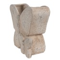 Clayre & Eef Fioriera Farfalla  24x10x19 cm Beige Pietra