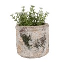 Clayre & Eef Planter Ø 12x11 cm Beige Green Terracotta