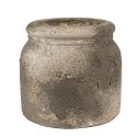 Clayre & Eef Blumentopf Ø 17x16 cm Grau Beige Terrakotta