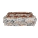 Clayre & Eef Planter 22x12x8 cm Beige Blue Terracotta