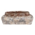 Clayre & Eef Planter 22x12x8 cm Beige Blue Terracotta