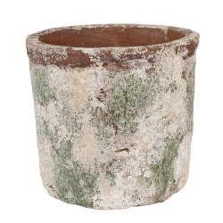 Clayre & Eef Fioriera Ø 18x16 cm Beige Terracotta