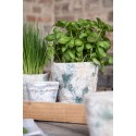Clayre & Eef Planter Ø 16x15 cm Beige Green Terracotta