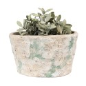 Clayre & Eef Blumentopf 25x16x15 cm Beige Grün Terrakotta