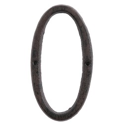 Clayre & Eef Cijfer 0  15 cm Bruin Ijzer