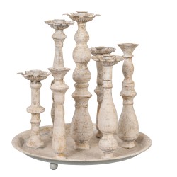 Clayre & Eef Chandelier Ø 35x36 cm Blanc Fer