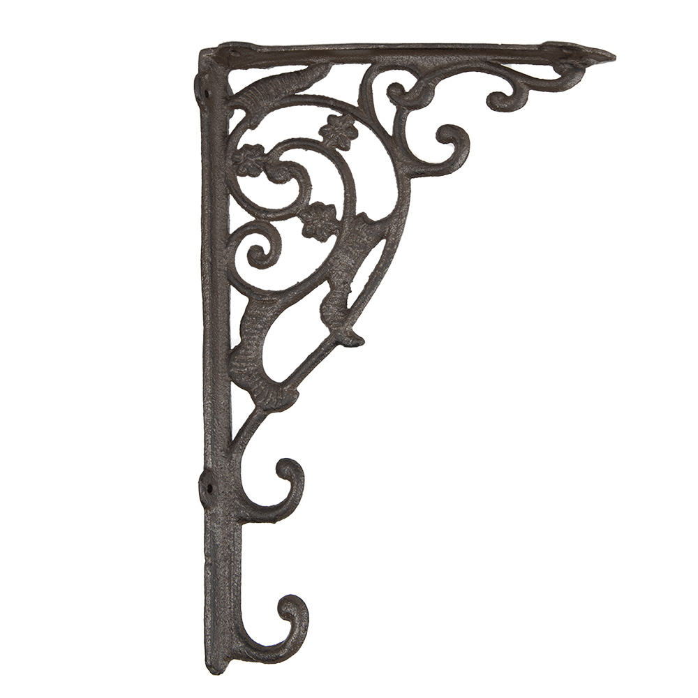 Clayre&Eef Hoekijzer 4x33x21 cm Bruin IJzer afbeelding