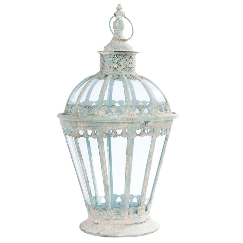 Clayre & Eef Lantern Ø 29x55 cm White Iron