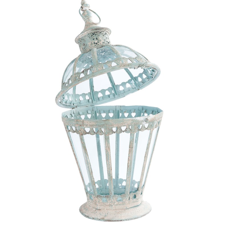Clayre & Eef Lantern Ø 29x55 cm White Iron