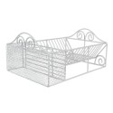 Clayre & Eef Droogrek  40x27x18 cm Wit Ijzer Rechthoek