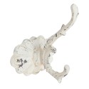 Clayre & Eef Wandhaak  10x10x13 cm Wit Ijzer Rechthoek