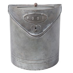 Clayre & Eef Buca delle lettere 24x10x29 cm Grigio Ferro Post