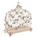 Clayre & Eef Décoration de cage 42x21x50 cm Blanc Fer Rectangle Fleurs