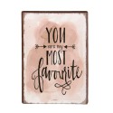 Clayre & Eef Decorative Magnet 5x1x7 cm Pink Iron Rectangle Most Favourite
