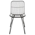 Clayre & Eef Eetkamerstoel  42x55x83 cm Zwart Ijzer