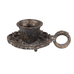 Clayre & Eef Kerzenständer 9x6x4 cm Braun Eisen