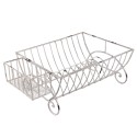 Clayre & Eef Scolapiatti 42x29x17 cm Bianco Ferro Rettangolo