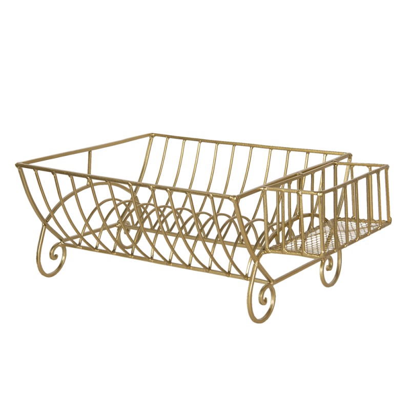 Clayre & Eef Droogrek  42x29x17 cm Goudkleurig Ijzer Rechthoek