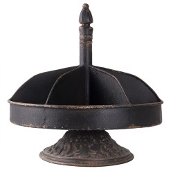 Clayre & Eef Étagère Ø 30x30 cm Noir Fer Rond