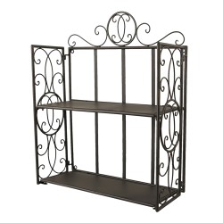 Clayre & Eef Wandrek  41x18x53 cm Zwart Ijzer Rechthoek