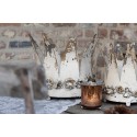 Clayre & Eef Decoratie schaal Kroon Ø 33 Ø 27 cm Wit Ijzer