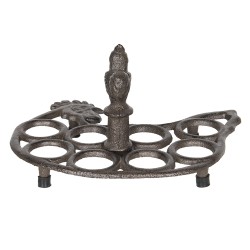 Clayre & Eef Suport d'oeufs 21x16x12 cm Marron Fer