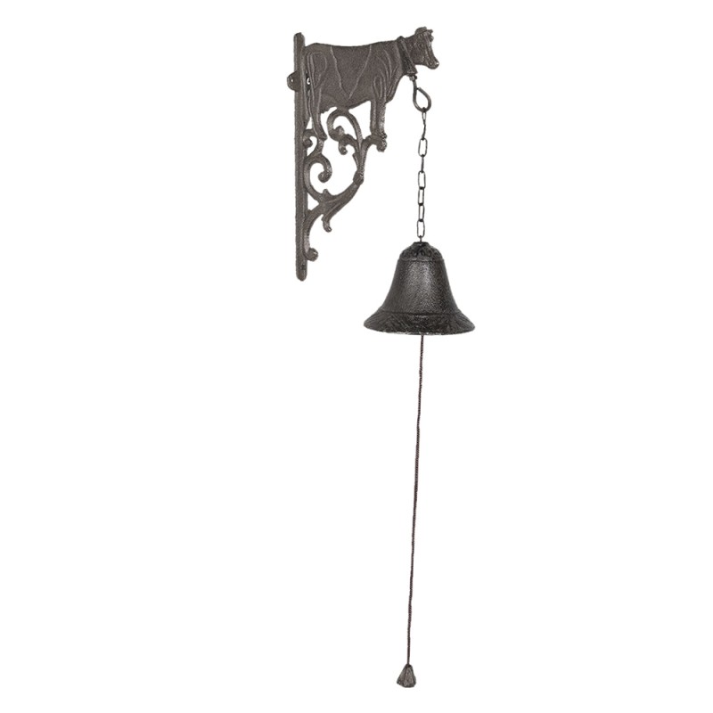 Clayre & Eef Campanello antico Mucca 10x19x25 cm Marrone Ferro